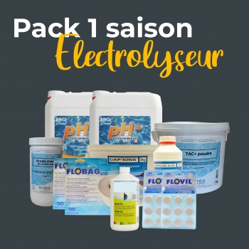 Pack pour 1 saison de désinfection électrolyseur (40m³)